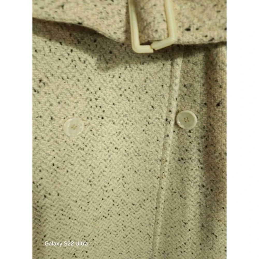 American Male Vintage Heathered Wool Trench Coat Belted Double Breasted USA Made - Picture 2 of 9
